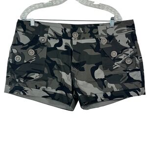 Vangull Grey Camouflage Cargo Shorts Womens 3XL Multi Pocket Utility Tactical